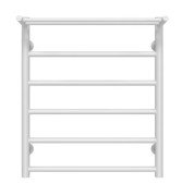 Полотенцесушитель водяной Deffi Терма П6 500х600 нижнее подключение белый C.TE.60.50.6.W.A