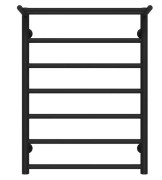 Сушка для рушників водяна Deffi Терма П7 500х700 нижнє підключення чорний C.TE.70.50.7.B.A