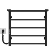 Электрический полотенцесушитель Deffi Терма П5 500х500 левое подключение JD03 черный C.TE.50.50.5.E.B.L.1