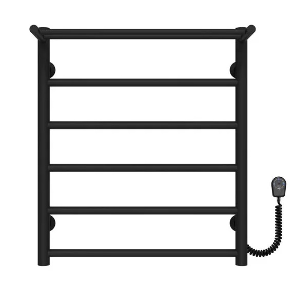 Электрический полотенцесушитель Deffi Терма П6 500х600 правое подключение черный C.TE.60.50.6.E.B.R.5