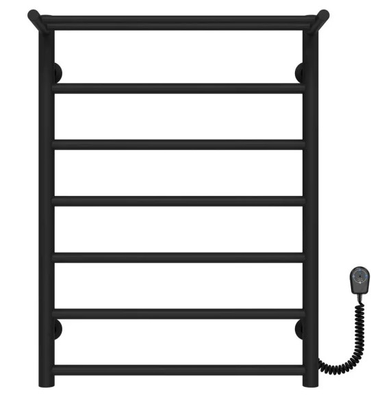Электрический полотенцесушитель Deffi Терма П7 500х700 правое подключение черный C.TE.70.50.7.E.B.R.5