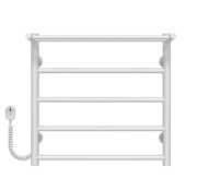 Электрический полотенцесушитель Deffi Терма П5 500х500 левое подключение белый C.TE.50.50.5.E.W.L.5