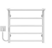 Электрический полотенцесушитель Deffi Терма П5 500х500 левое подключение WD03 белый C.TE.50.50.5.E.W.L.3