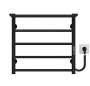 Електрична сушарка для рушників Deffi Терма П5 500х500 праве підключення JD03 чорний C.TE.50.50.5.E.B.R.1