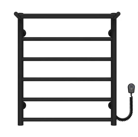 Электрический полотенцесушитель Deffi Терма П6 500х600 правое подключение черный C.TE.60.50.6.E.B.R.5