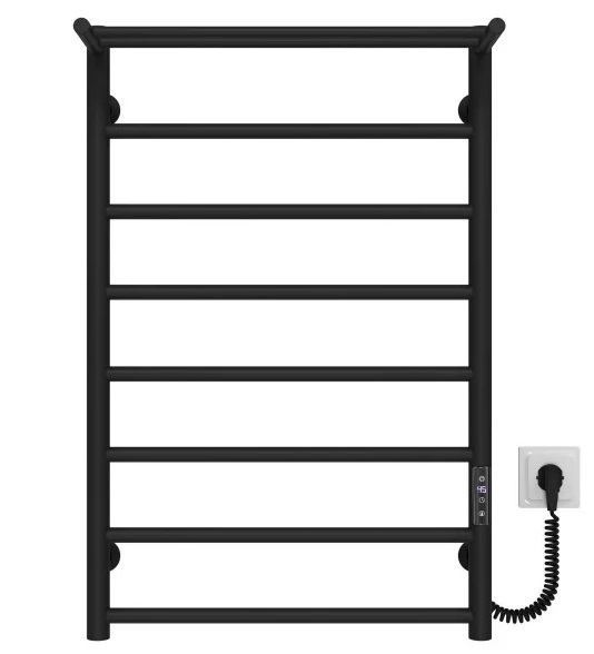 Електрична сушарка для рушників Deffi Терма П8 500х800 праве підключення JD03 чорний C.TE.80.50.8.E.B.R.1