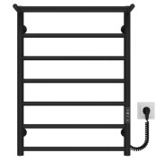 Электрический полотенцесушитель Deffi Терма П7 500х700 правое подключение JD03 черный C.TE.70.50.7.E.B.R.1