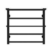 Полотенцесушитель водяной Deffi Терма Плюс П5 500х500 боковое левое подключение черный C.TA.50.50.5.B.B