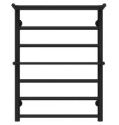 Полотенцесушитель водяной Deffi Терма Плюс П7 500х700 боковое левое подключение черный C.TA.70.50.7.B.B