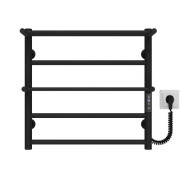 Електрична сушарка для рушників Deffi Терма Плюс П5 500х500 праве підключення JD03 чорний C.TA.50.50.5.E.B.R.1