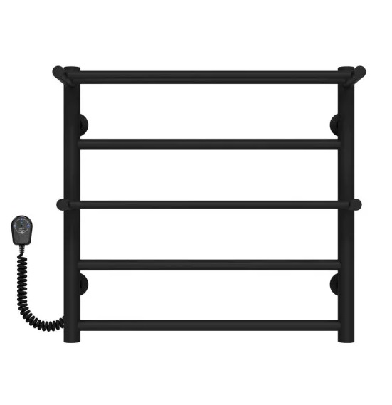Электрический полотенцесушитель Deffi Терма Плюс П5 500х500 левое подключение черный C.TA.50.50.5.E.B.L.5