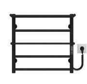 Электрический полотенцесушитель Deffi Терма Плюс П5 500х500 правое подключение JD03 черный C.TA.50.50.5.E.B.R.1
