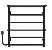 Электрический полотенцесушитель Deffi Терма Плюс П6 500х600 левое подключение черный C.TA.60.50.6.E.B.L.5