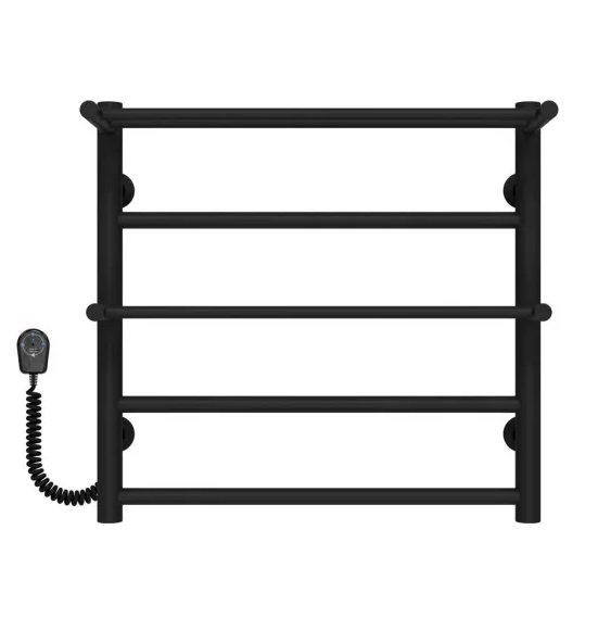 Електрична сушарка для рушників Deffi Терма Плюс П5 500х500 ліве підключення чорний C.TA.50.50.5.E.B.L.5