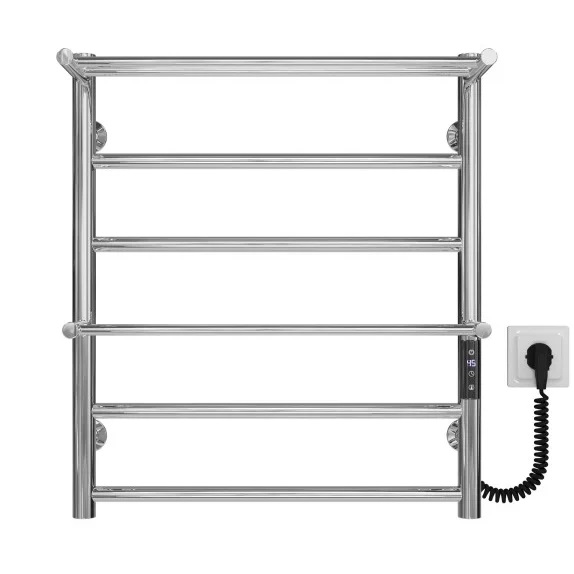 Электрический полотенцесушитель Deffi Терма Плюс П6 500х600 правое подключение JD03 хром C.TA.60.50.6.E.C.R.1