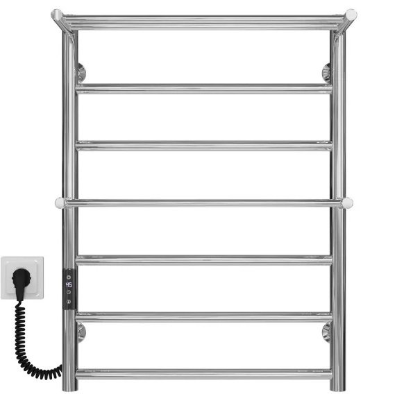 Электрический полотенцесушитель Deffi Терма Плюс П7 500х700 левое подключение JD03 хром C.TA.70.50.7.E.C.L.1