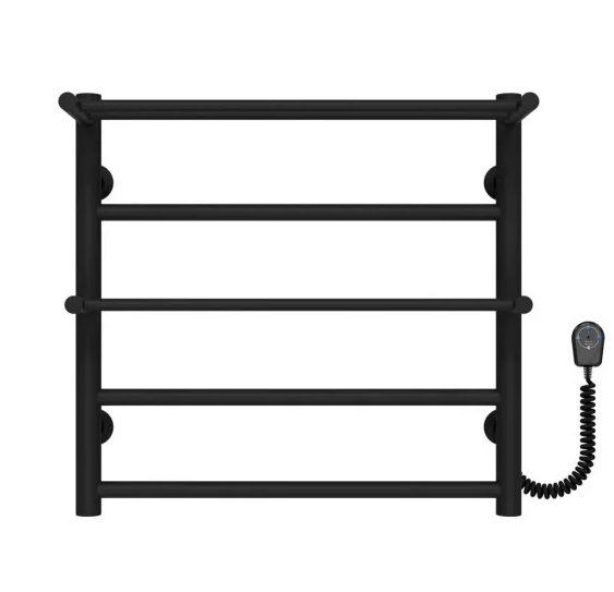 Електрична сушарка для рушників Deffi Терма Плюс П5 500х500 праве підключення чорний C.TA.50.50.5.E.B.R.5