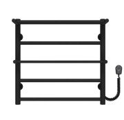 Электрический полотенцесушитель Deffi Терма Плюс П5 500х500 правое подключение черный C.TA.50.50.5.E.B.R.5