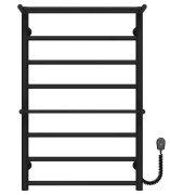Электрический полотенцесушитель Deffi Терма Плюс П8 500х800 правое подключение черный C.TA.80.50.8.E.B.R.5