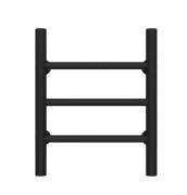 Сушка для рушників водяна Deffi Оріон П3 200х400 бічне ліве підключення чорний C.OR.40.20.3.B.B