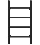 Полотенцесушитель водяной Deffi Орион П4 200х600 боковое левое подключение черный C.OR.60.20.4.B.B