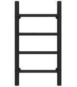 Полотенцесушитель водяной Deffi Орион П4 200х600 боковое левое подключение черный C.OR.60.20.4.B.B