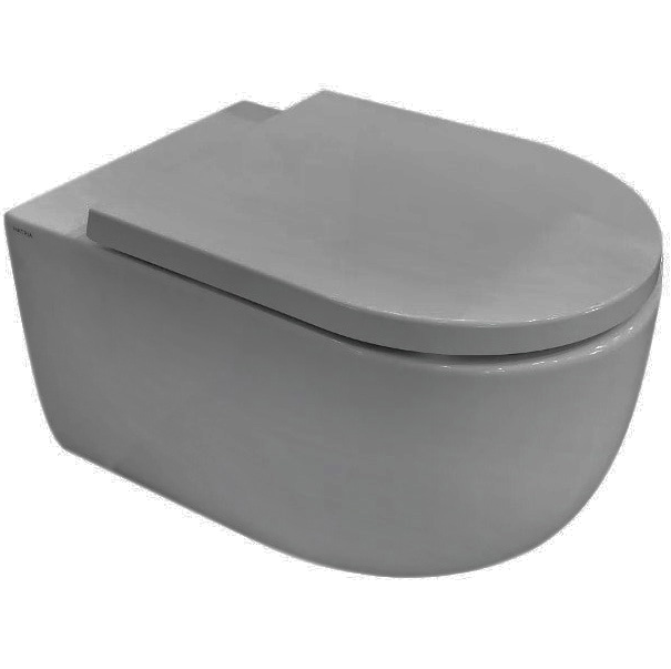 Унитаз подвесной Hatria Futura 53х35,5 см безободковый санитарная керамика цвет цемент A0Y9BA07