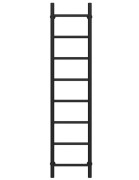 Сушка для рушників водяна Deffi Оріон П8 200х1400 нижнє підключення чорний C.OR.140.20.8.B.A