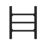 Полотенцесушитель водяной Deffi Орион П3 300х400 нижнее подключение черный C.OR.40.30.3.B.A