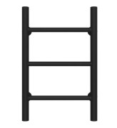 Полотенцесушитель водяной Deffi Орион П3 300х500 боковое левое подключение черный C.OR.50.30.3.B.B