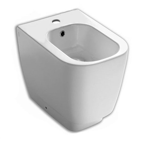 Биде напольное Hatria Fusion 48х35 см санитарный фарфор белый 00YXC901