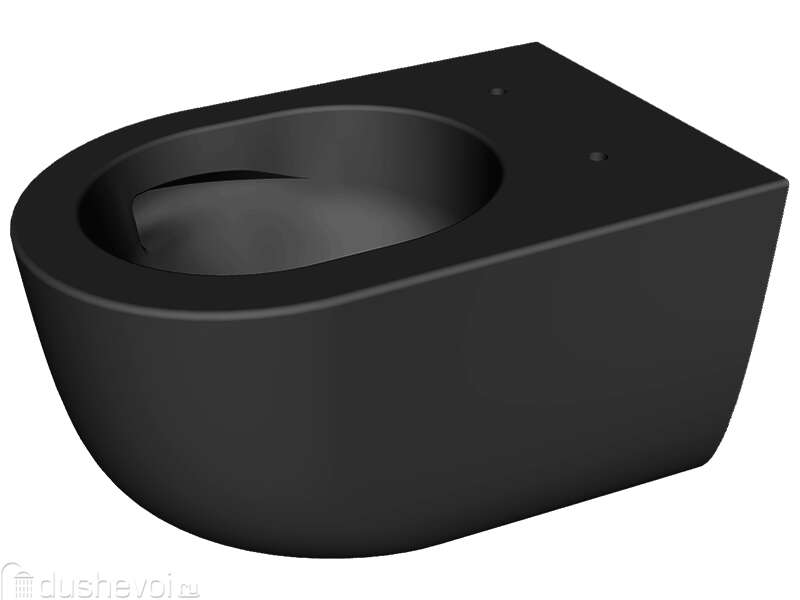 Унитаз подвесной Hatria Futura 53х35,5 см безободковый санитарная керамика черный матовый A0Y9BA02