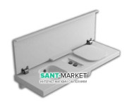 Подвесная система со встроенным унитазом справа и биде слева Hatria G-Full 120х50 см санфарфор белый глянцевый 00YXJS01