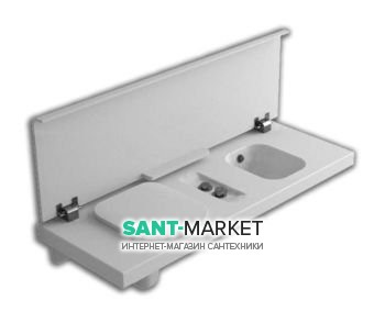 Подвесная система со встроенным унитазом слева и биде справа Hatria G-Full 120х50 см санфарфор белый глянцевый 00YXJR01