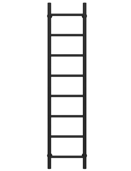 Полотенцесушитель водяной Deffi Орион П8 200х1400 боковое правое подключение черный C.OR.140.20.8.B.C