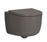 Унітаз підвісний Hatria Futura 53х35,5 см безободковий санітарна кераміка антрацит A0Y9BA08