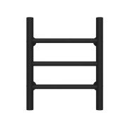 Полотенцесушитель водяной Deffi Орион П3 300х400 боковое левое подключение черный C.OR.40.30.3.B.B