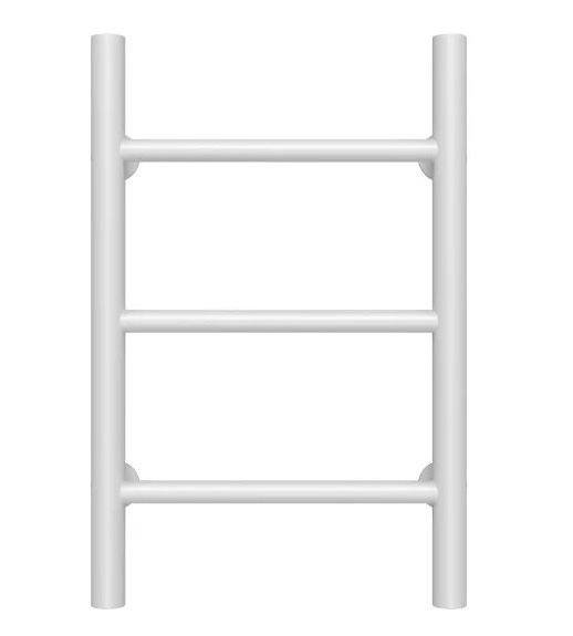 Сушка для рушників водяна Deffi Оріон П3 300х500 нижнє підключення білий C.OR.50.30.3.W.A