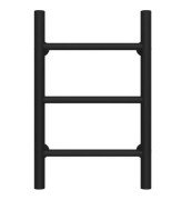 Сушка для рушників водяна Deffi Оріон П3 300х500 бічне ліве підключення чорний C.OR.50.30.3.B.B