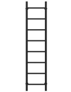 Сушка для рушників водяна Deffi Оріон П8 200х1400 бічне ліве підключення чорний C.OR.140.20.8.B.B