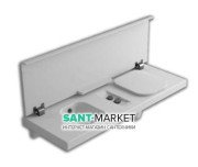 Подвесная система со встроенным унитазом справа и биде слева Hatria G-Full 120х50 см санфарфор белый глянцевый 00YXJS01