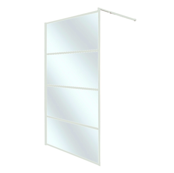 Душевая перегородка Insana Alba White 100x200 см профиль белый/стекло с узором А0051973