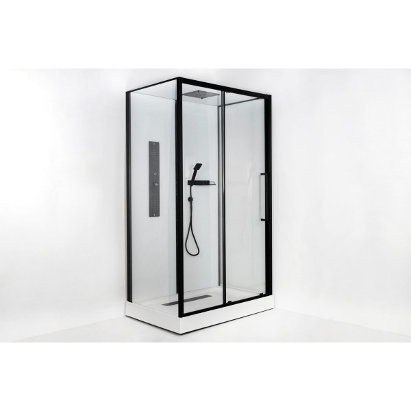 Гидромассажный бокс Insana Kira 120x80 профиль черный/прозрачное стекло А0055227