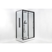 Гідромасажний бок с Insana Kira 120x80 профіль чорний/прозоре скло А0055227