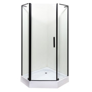 Душова кабіна Insana Ethna Black P91 90x90 см профіль чорний/прозоре скло А0048356