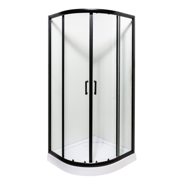 Душова кабіна Insana Mira Black 90x90 см профіль чорний/прозоре скло А0046234