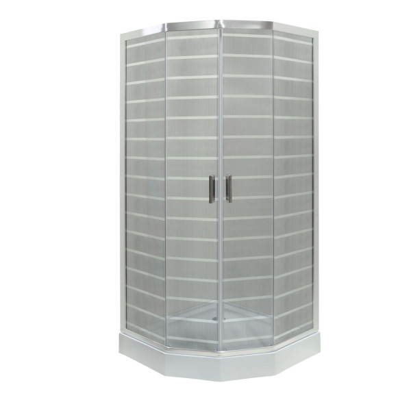 Душевая кабина Insana Mira White P 92/5 W LN 90x90 см профиль браш/стекло с рисунком А0048481