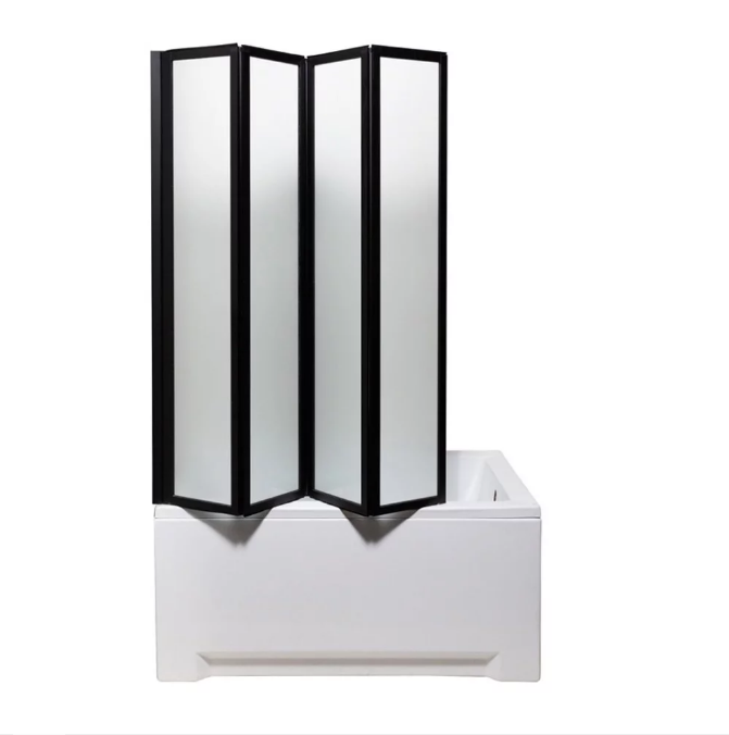 Душевая шторка Insana Tiffani Black 110x140 профиль черный/стекло матовое А0052825