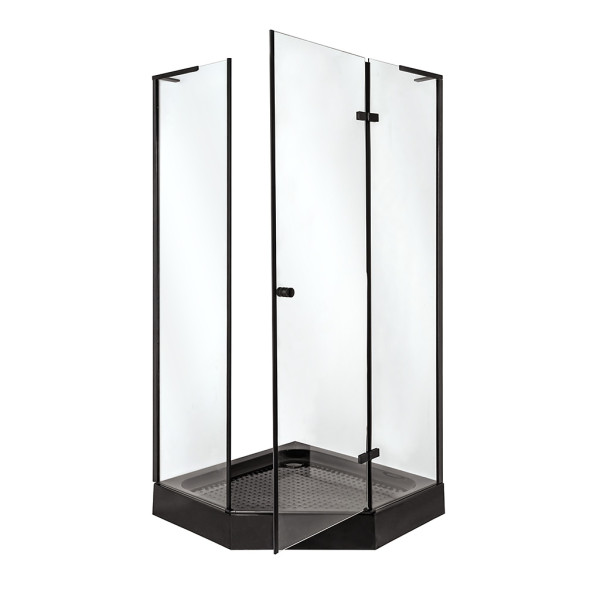 Душевая кабина Insana Romilda 100x100 см профиль черный/стекло прозрачное А0051347