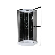 Гидромассажный бокс Insana ELARA 91/6 LN 90x90 профиль черный/прозрачное стекло А0048479